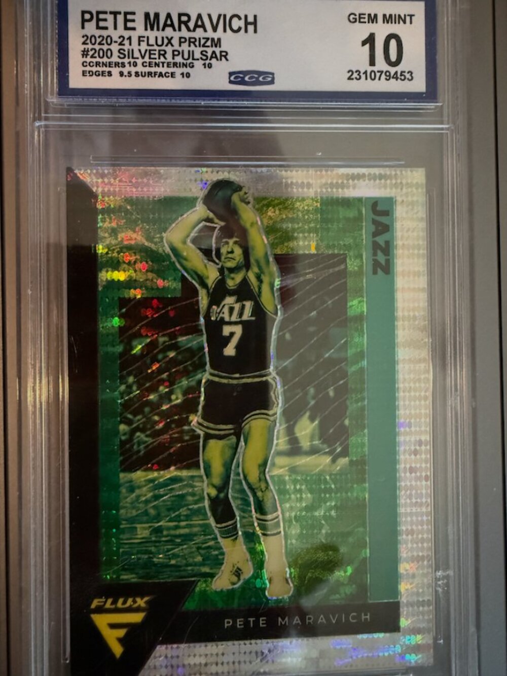 Pete Maravich 200 | 2020-21 Flux Silver Pulsar | CCG 10